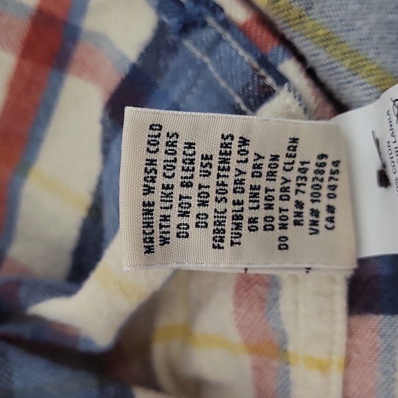 LL Bean Womens XS Reg Scotch Plaid Icon Shirt Flannel Quarter Zip Cotton Outdoor - Picture 12 of 12